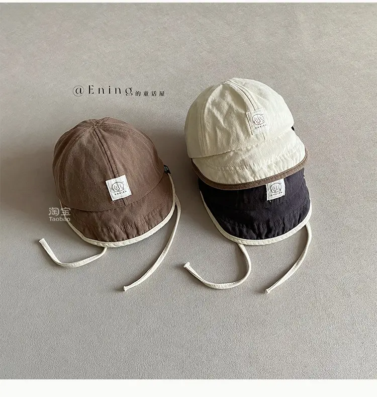 Baby's Cotton Linen Sun Hat with Big Brim — feature 9