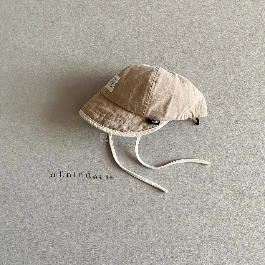Baby's Cotton Linen Sun Hat with Big Brim