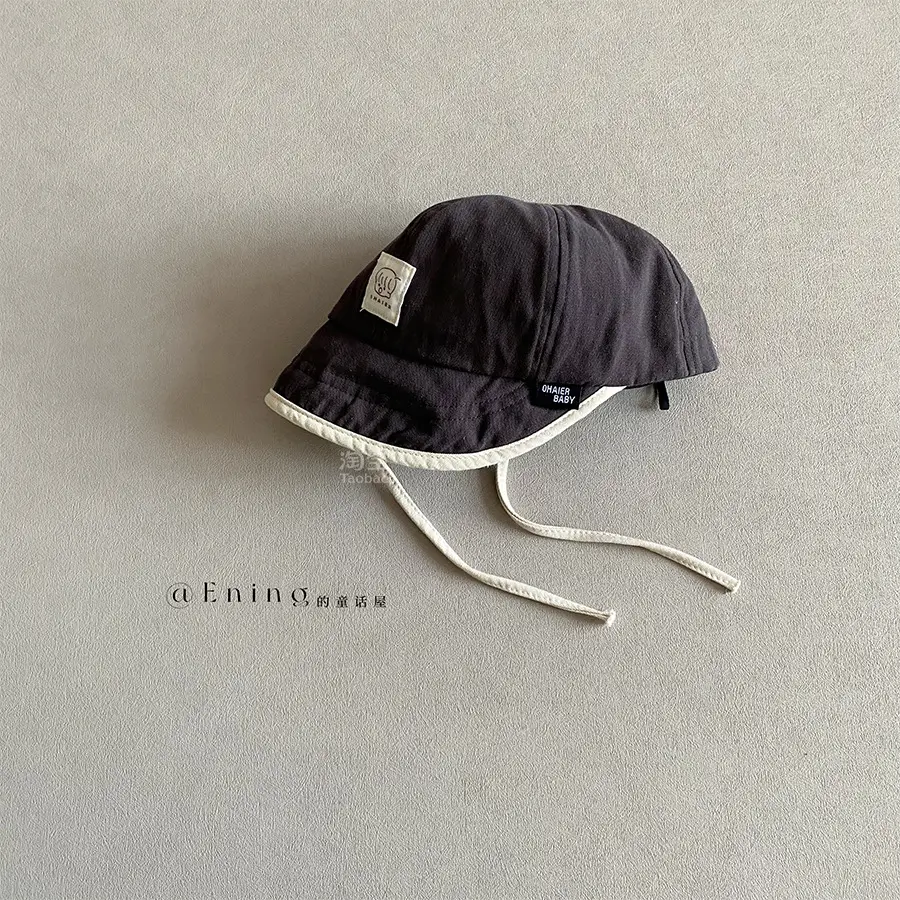 Baby's Cotton Linen Sun Hat with Big Brim