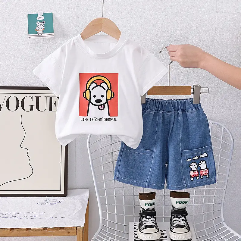 Boys Blue Graphic Shorts T-Shirt Set 2025 - Image 3