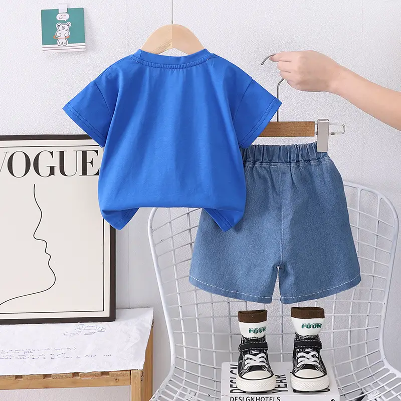 Boys Blue Graphic Shorts T-Shirt Set 2025 — feature 7