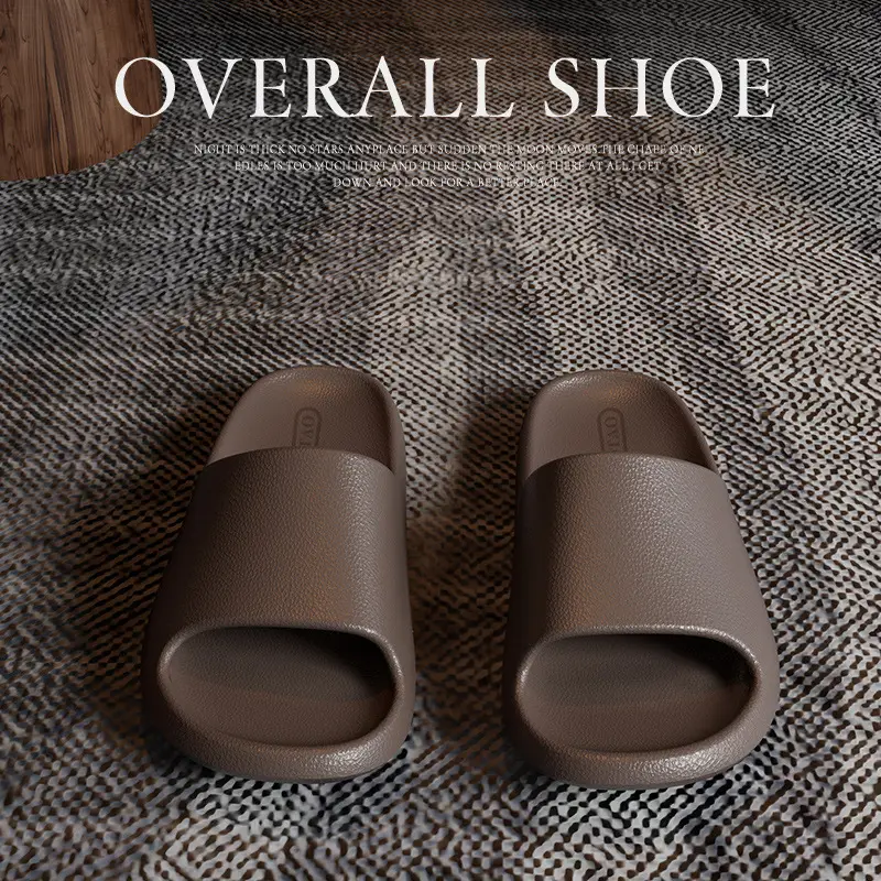 Sandals and slippers men's eva leather pattern feeling female home use non-slip bathroom not smelly feet home indoor summer bath - Image 44