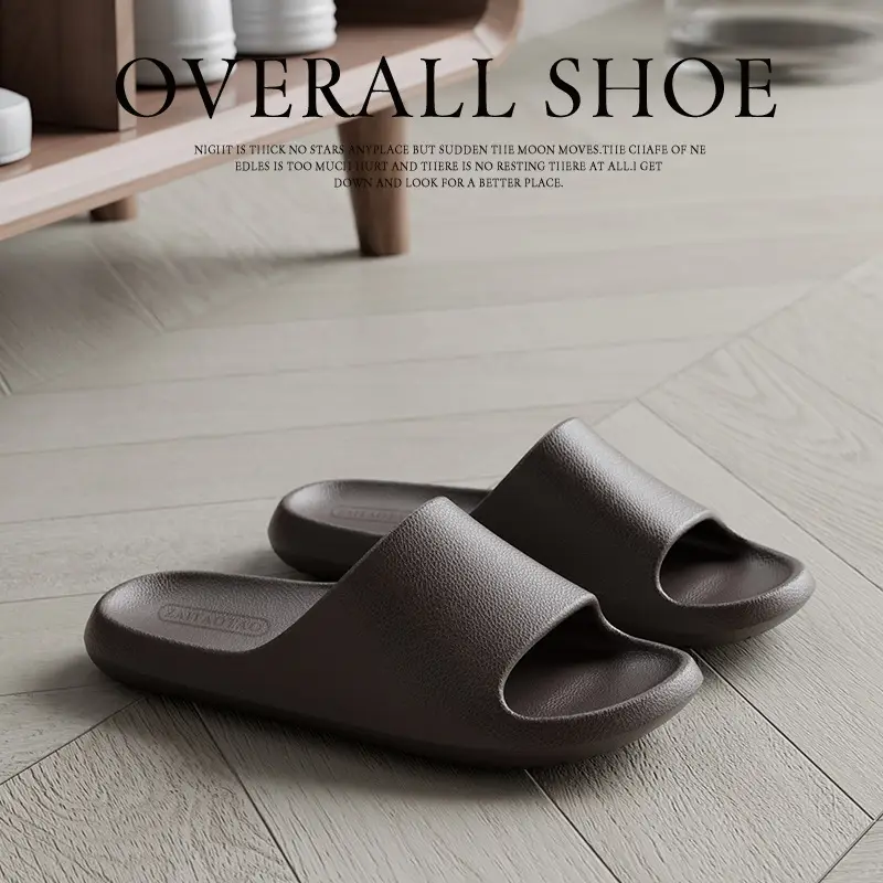 Sandals and slippers men's eva leather pattern feeling female home use non-slip bathroom not smelly feet home indoor summer bath - Image 45