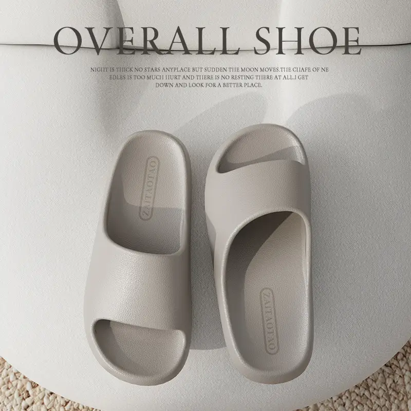 Sandals and slippers men's eva leather pattern feeling female home use non-slip bathroom not smelly feet home indoor summer bath - Image 46