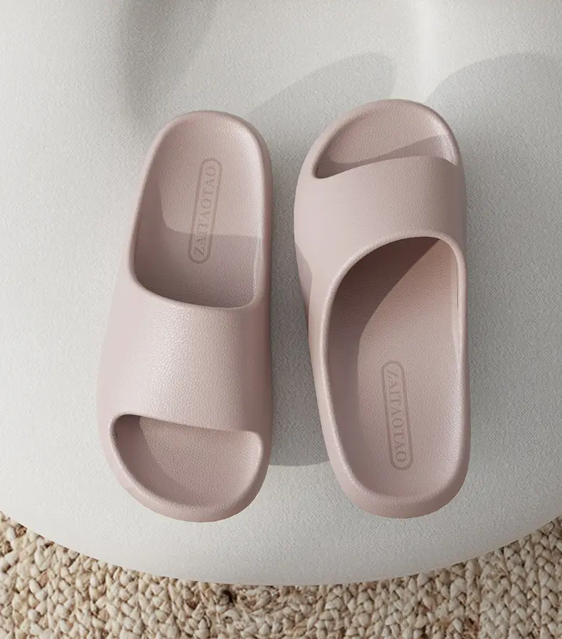 Sandals and slippers men's eva leather pattern feeling female home use non-slip bathroom not smelly feet home indoor summer bath — feature 10