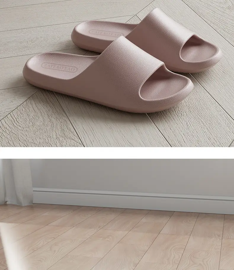 Sandals and slippers men's eva leather pattern feeling female home use non-slip bathroom not smelly feet home indoor summer bath — feature 8