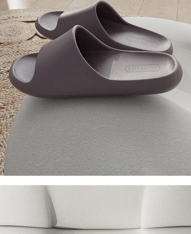 Sandals and slippers men's eva leather pattern feeling female home use non-slip bathroom not smelly feet home indoor summer bath — feature 9