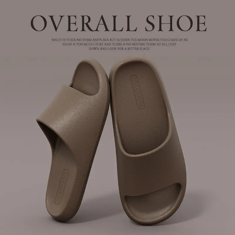 Sandals and slippers men's eva leather pattern feeling female home use non-slip bathroom not smelly feet home indoor summer bath