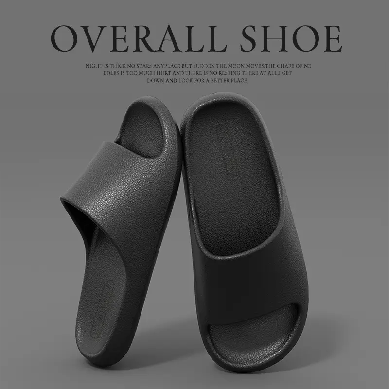 Sandals and slippers men's eva leather pattern feeling female home use non-slip bathroom not smelly feet home indoor summer bath - Image 2