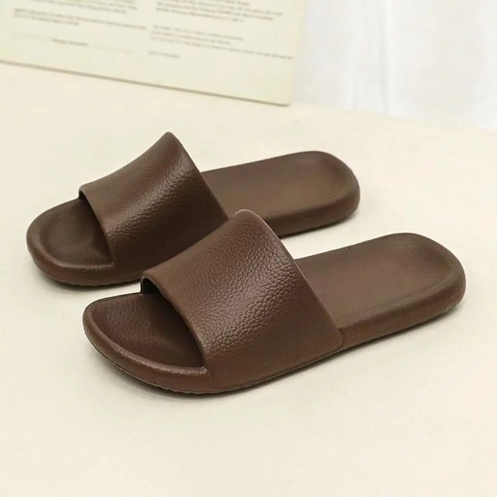 Sandals and slippers men's eva leather pattern feeling female home use non-slip bathroom not smelly feet home indoor summer bath - Image 24