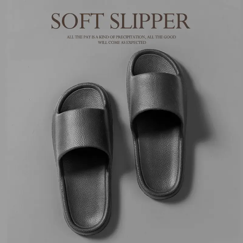 Sandals and slippers men's eva leather pattern feeling female home use non-slip bathroom not smelly feet home indoor summer bath - Image 28