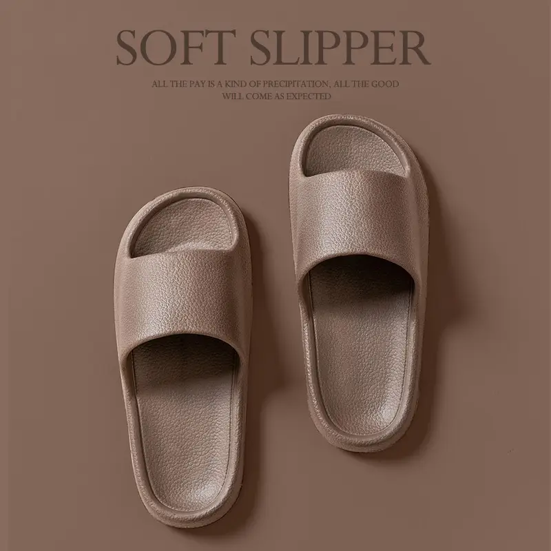 Sandals and slippers men's eva leather pattern feeling female home use non-slip bathroom not smelly feet home indoor summer bath - Image 29