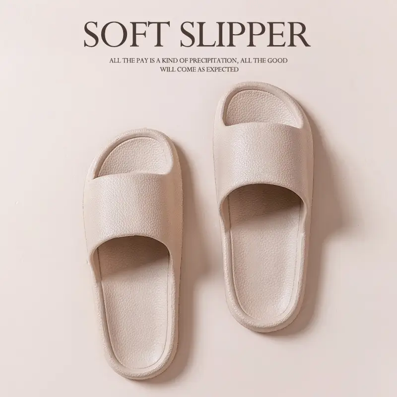 Sandals and slippers men's eva leather pattern feeling female home use non-slip bathroom not smelly feet home indoor summer bath - Image 30
