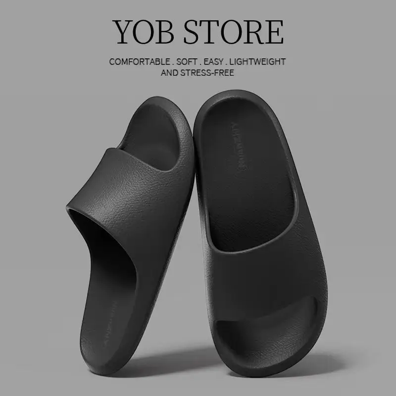 Sandals and slippers men's eva leather pattern feeling female home use non-slip bathroom not smelly feet home indoor summer bath - Image 8