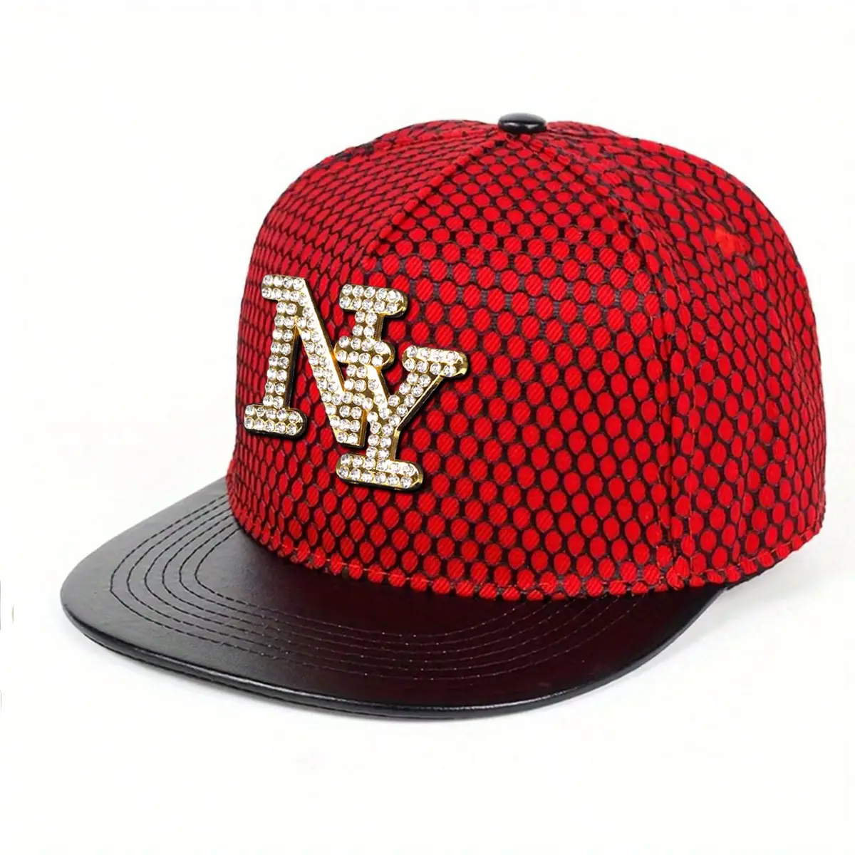 Maroon Diamond Lettered Baseball Cap with Adjustable Strap