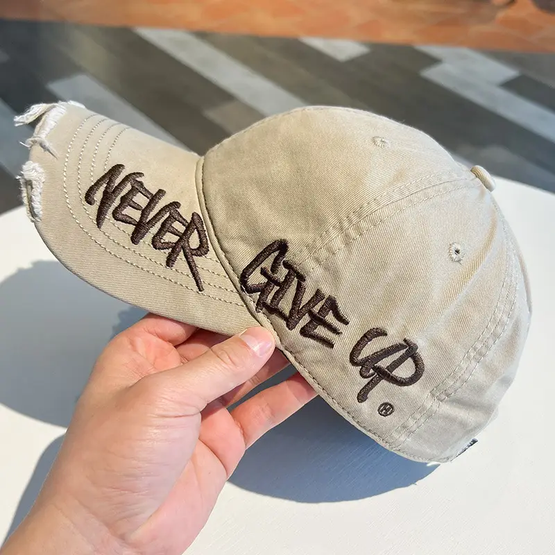 Vintage Distressed Sunscreen Cap Women Men Spring Summer — feature 9
