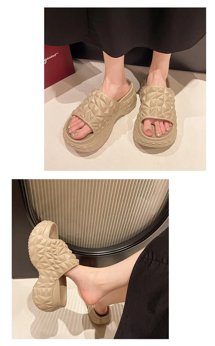 Women's Diamond Solid Color Thick Slippers Summer — feature 10