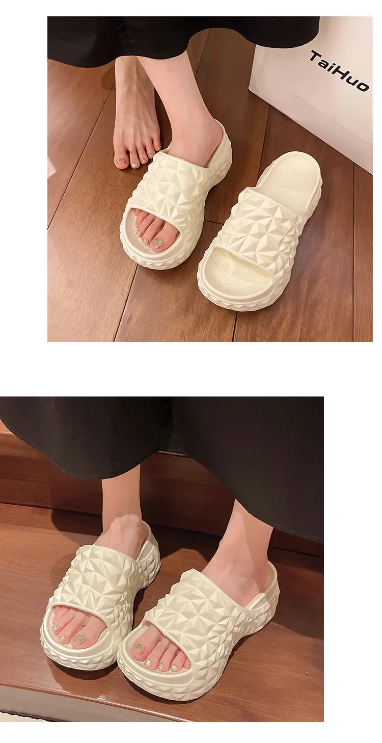 Women's Diamond Solid Color Thick Slippers Summer — feature 12