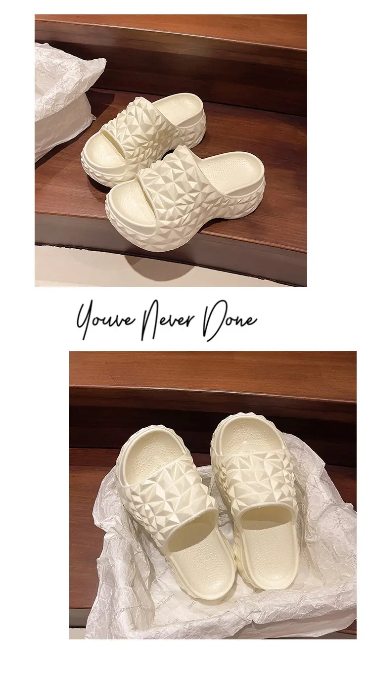 Women's Diamond Solid Color Thick Slippers Summer — feature 14