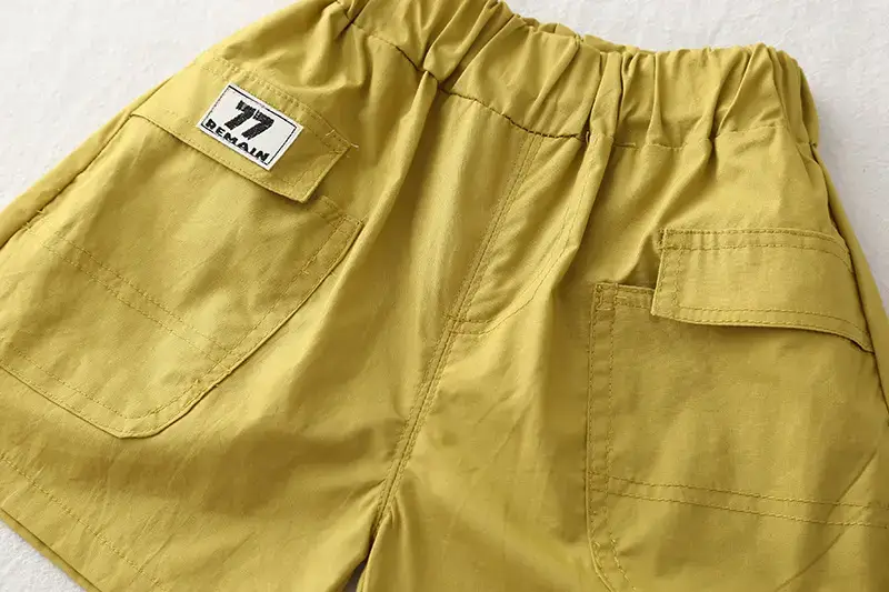 Boys Printed Tie Shirt Shorts Suit Green 2025 — feature 27