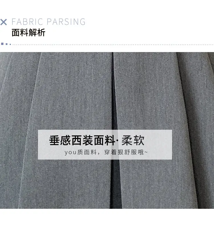 White Anti-Light Pleated Skirt with Belt for Women — feature 10