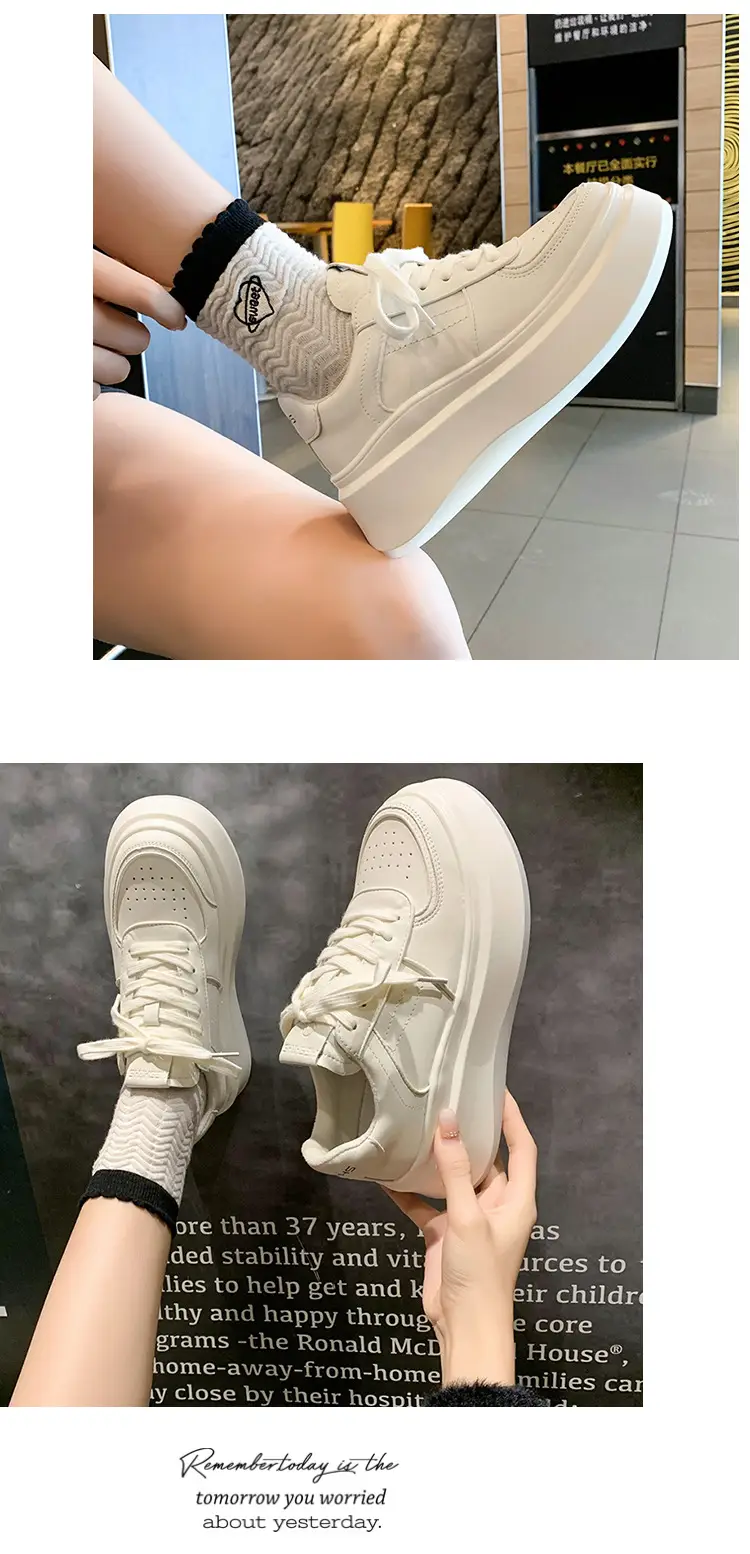Women White Chunky Platform Skate Shoes Spring Summer 2025 — feature 13