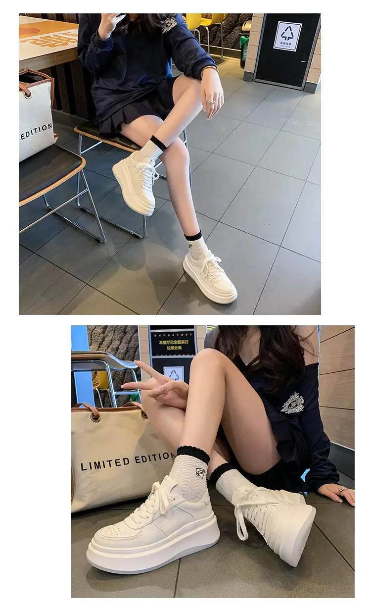 Women White Chunky Platform Skate Shoes Spring Summer 2025 — feature 8