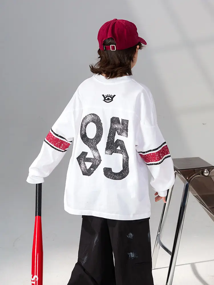 Boys Long Sleeve T-Shirt White 2026 Spring Wear - Image 5