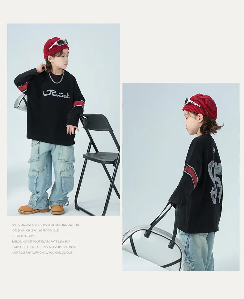 Boys Long Sleeve T-Shirt White 2026 Spring Wear — feature 8