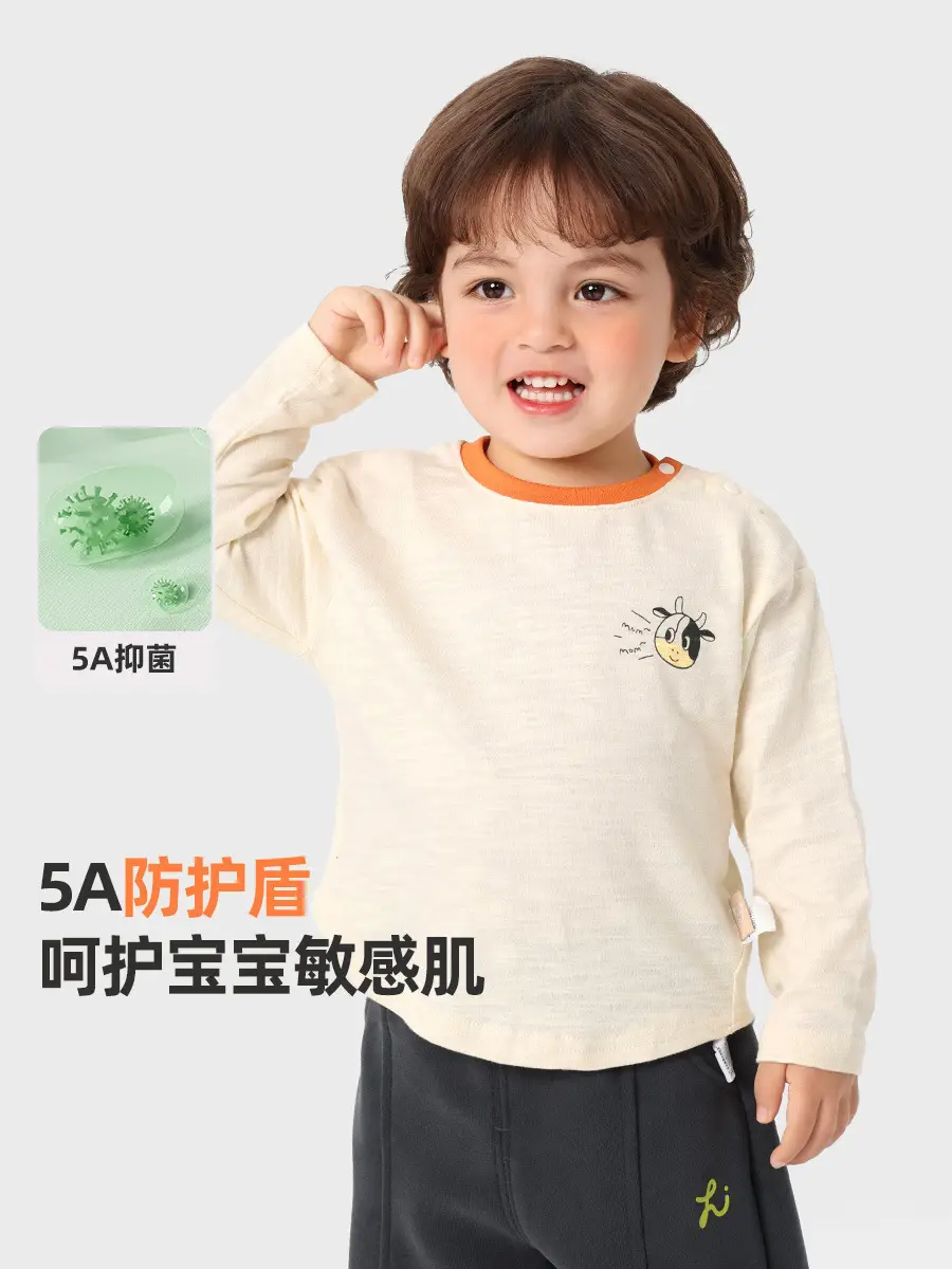 Baby Long Sleeve T-Shirt Spring Outfit Spring Season Girls Base Shirt Top - Image 4