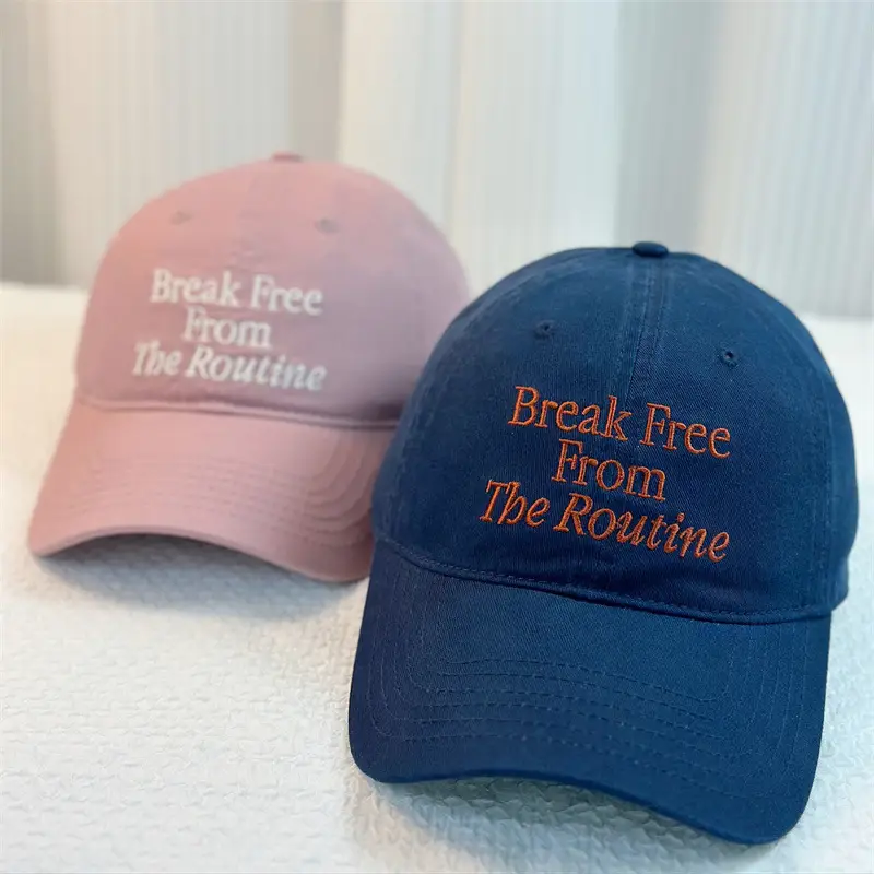Women's Pink Letter Embroidered Baseball Cap