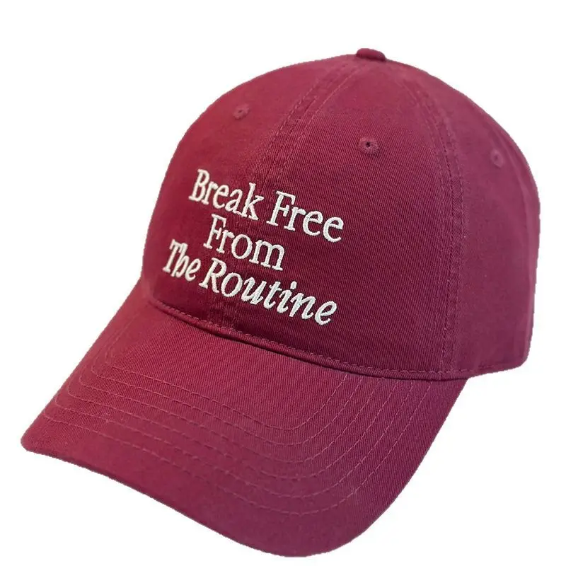 Women's Pink Letter Embroidered Baseball Cap