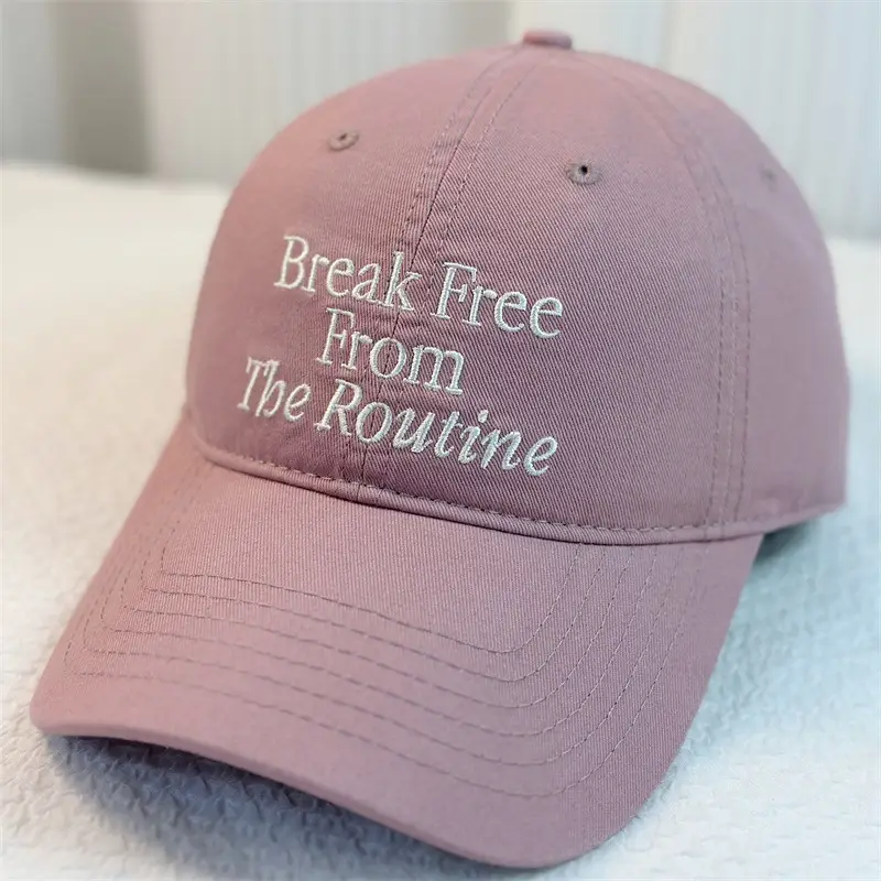 Women's Pink Letter Embroidered Baseball Cap