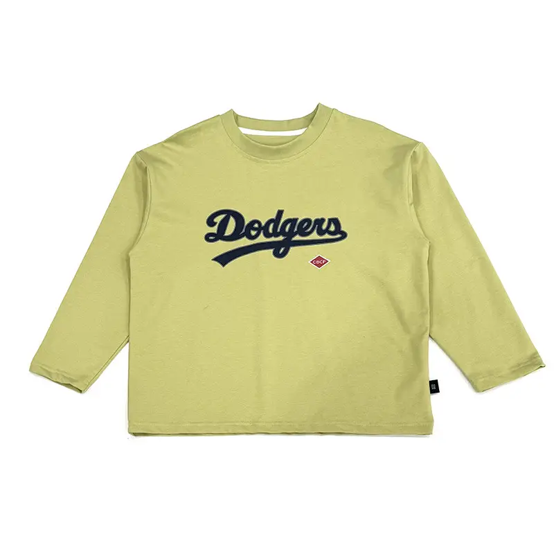 Kids Dodgers Long Sleeve T-Shirt White Black - Image 7