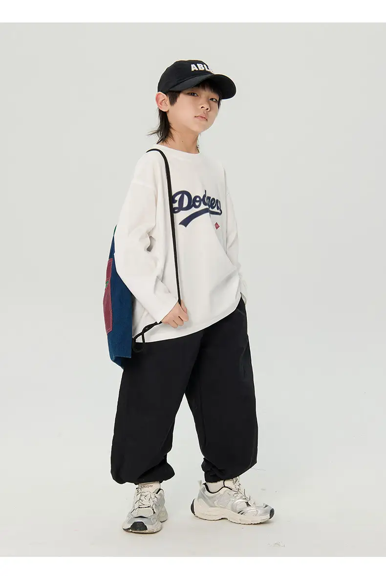 Kids Dodgers Long Sleeve T-Shirt White Black — feature 18