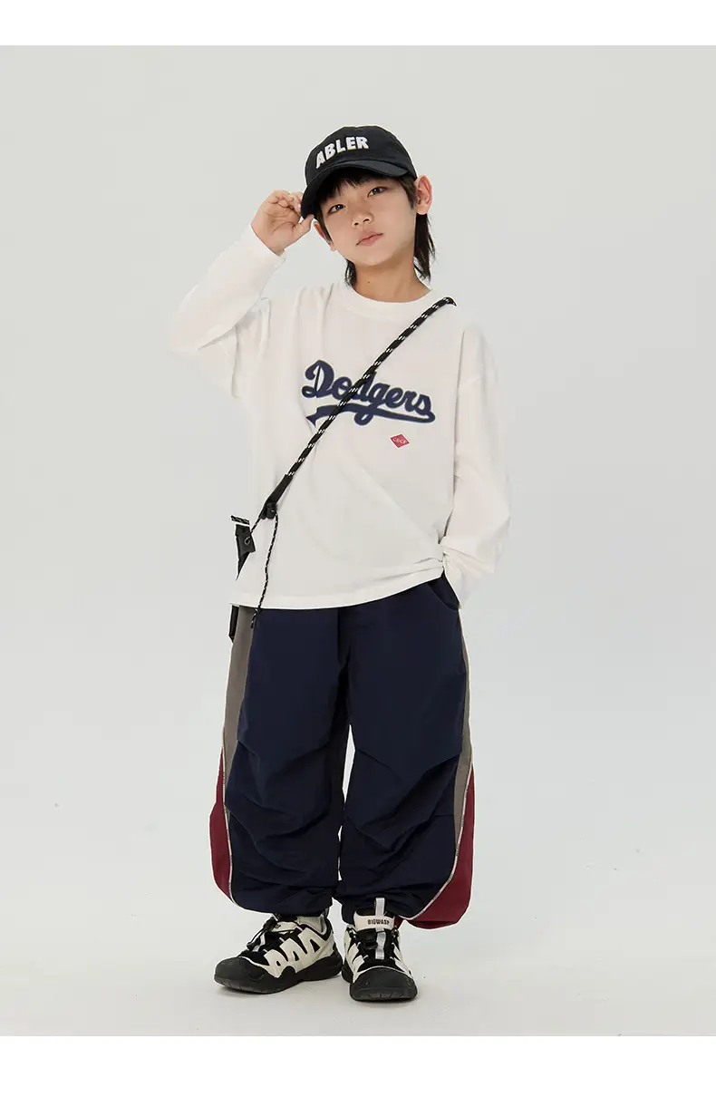 Kids Dodgers Long Sleeve T-Shirt White Black — feature 23