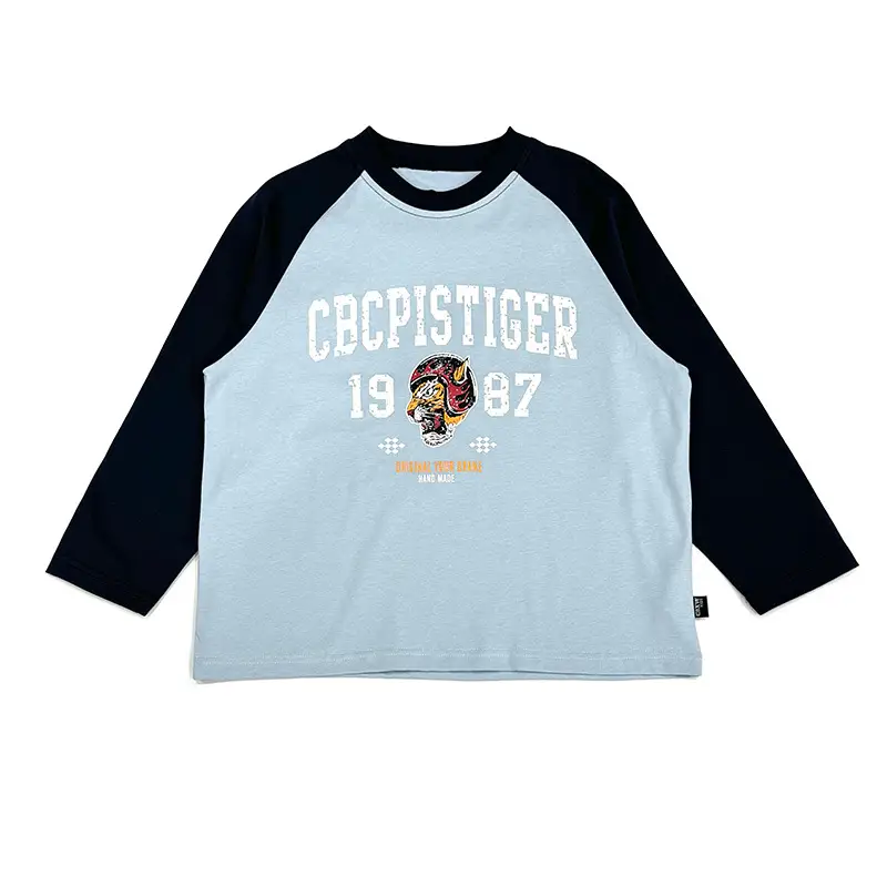 Children Japanese T-Shirt 2025 Spring New Boys Raglan Long Sleeve - Image 6