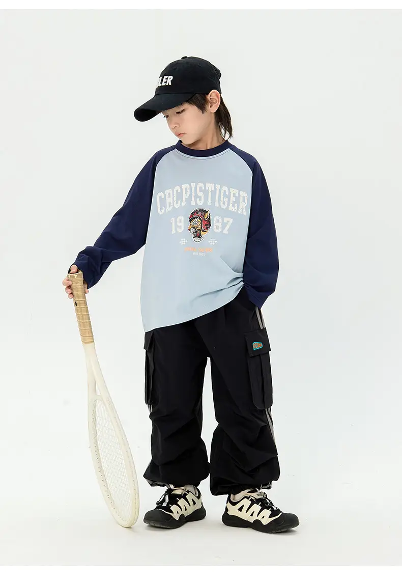 Children Japanese T-Shirt 2025 Spring New Boys Raglan Long Sleeve — feature 13