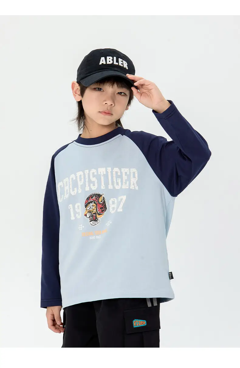 Children Japanese T-Shirt 2025 Spring New Boys Raglan Long Sleeve — feature 15