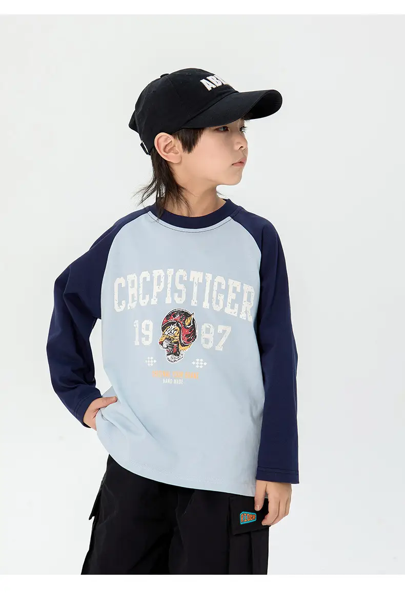 Children Japanese T-Shirt 2025 Spring New Boys Raglan Long Sleeve — feature 16