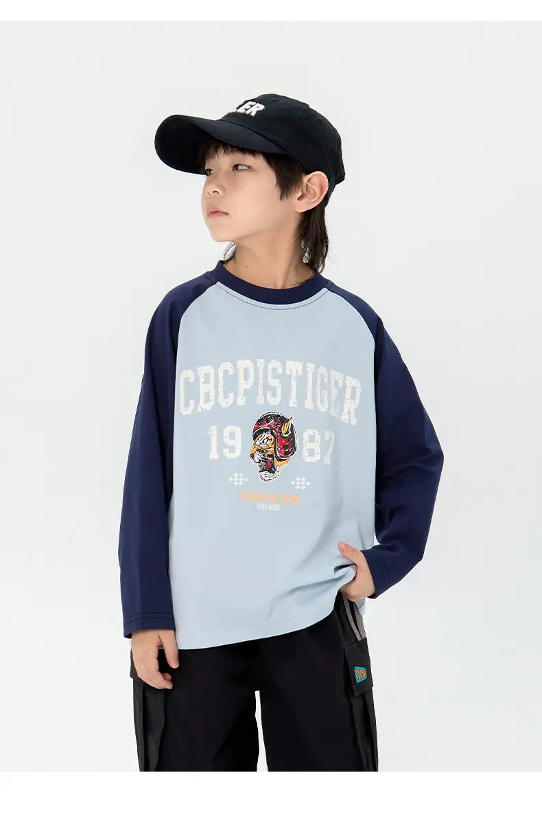 Children Japanese T-Shirt 2025 Spring New Boys Raglan Long Sleeve — feature 17