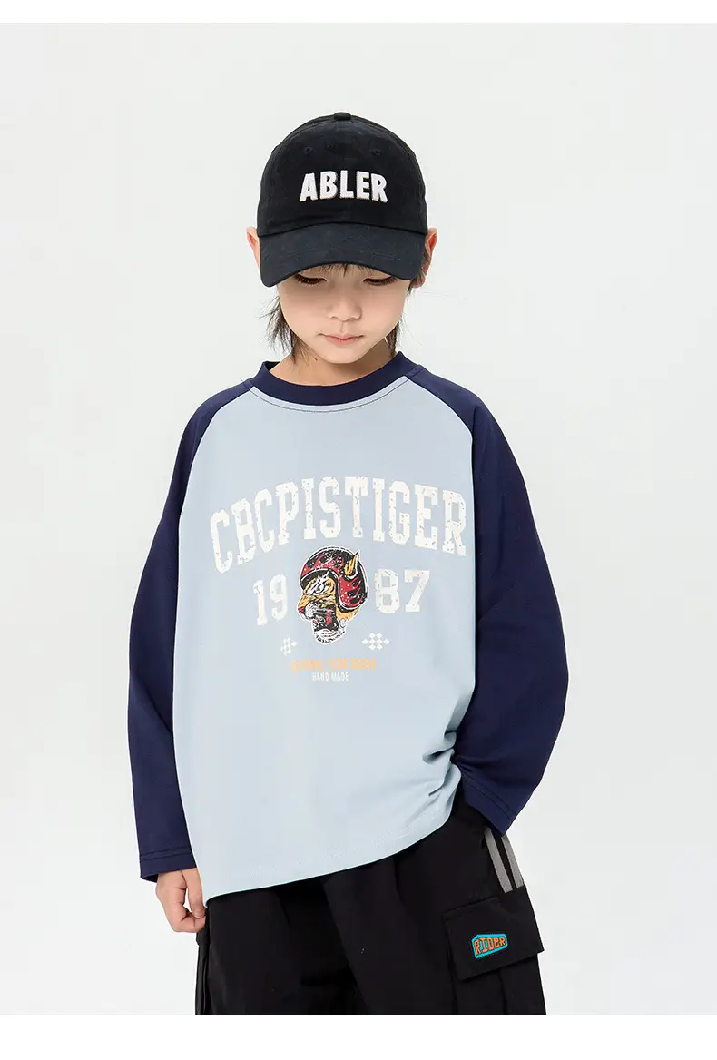 Children Japanese T-Shirt 2025 Spring New Boys Raglan Long Sleeve — feature 7