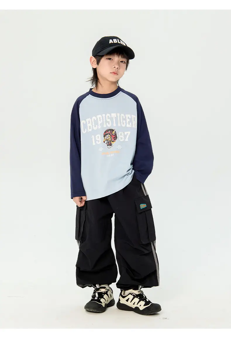 Children Japanese T-Shirt 2025 Spring New Boys Raglan Long Sleeve — feature 9