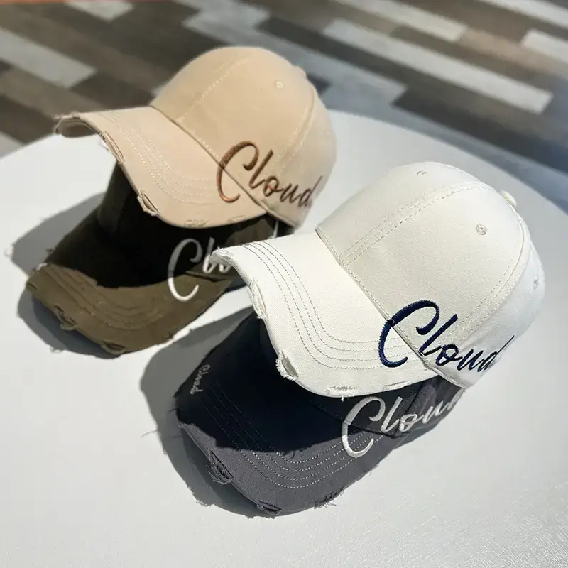 Men's Gray Cloud Letter Baseball Cap - Image 19