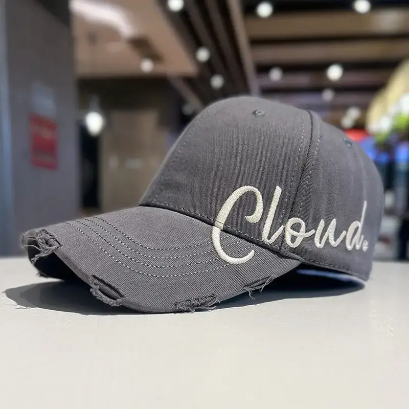 Men's Gray Cloud Letter Baseball Cap — feature 23