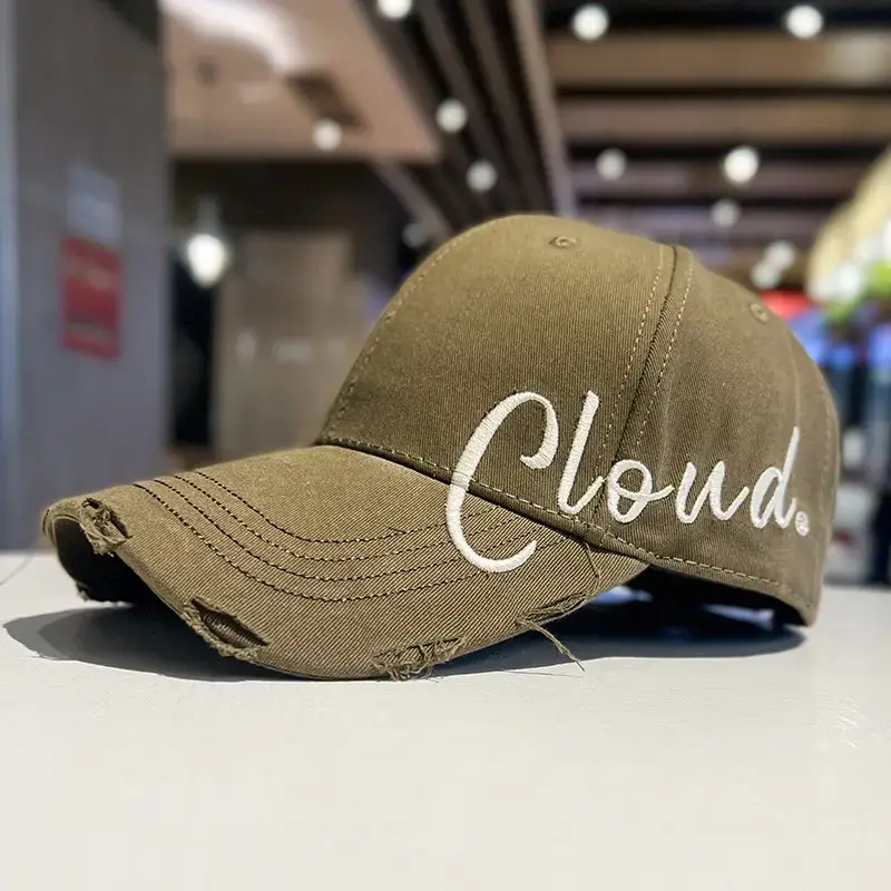 Men's Gray Cloud Letter Baseball Cap - Image 6