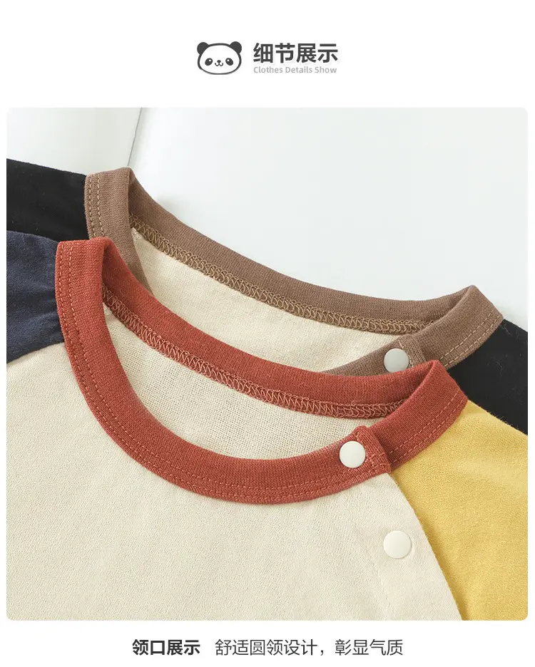 Baby Long Sleeve T-Shirt Blue White Striped Sleeve — feature 9