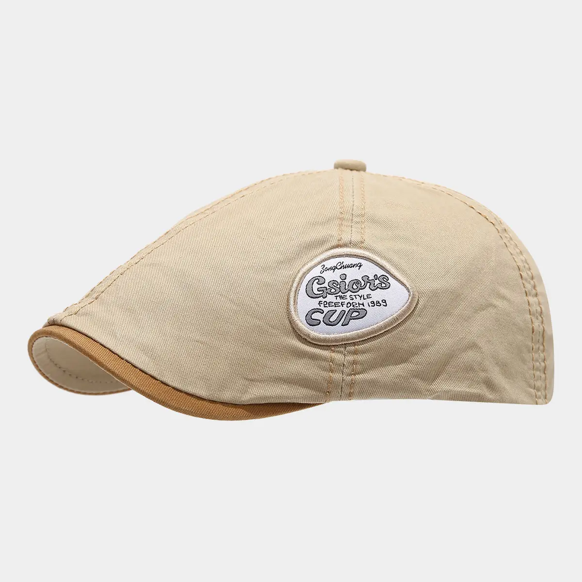 Men's Black British Retro Cap with Cup Logo - Image 3