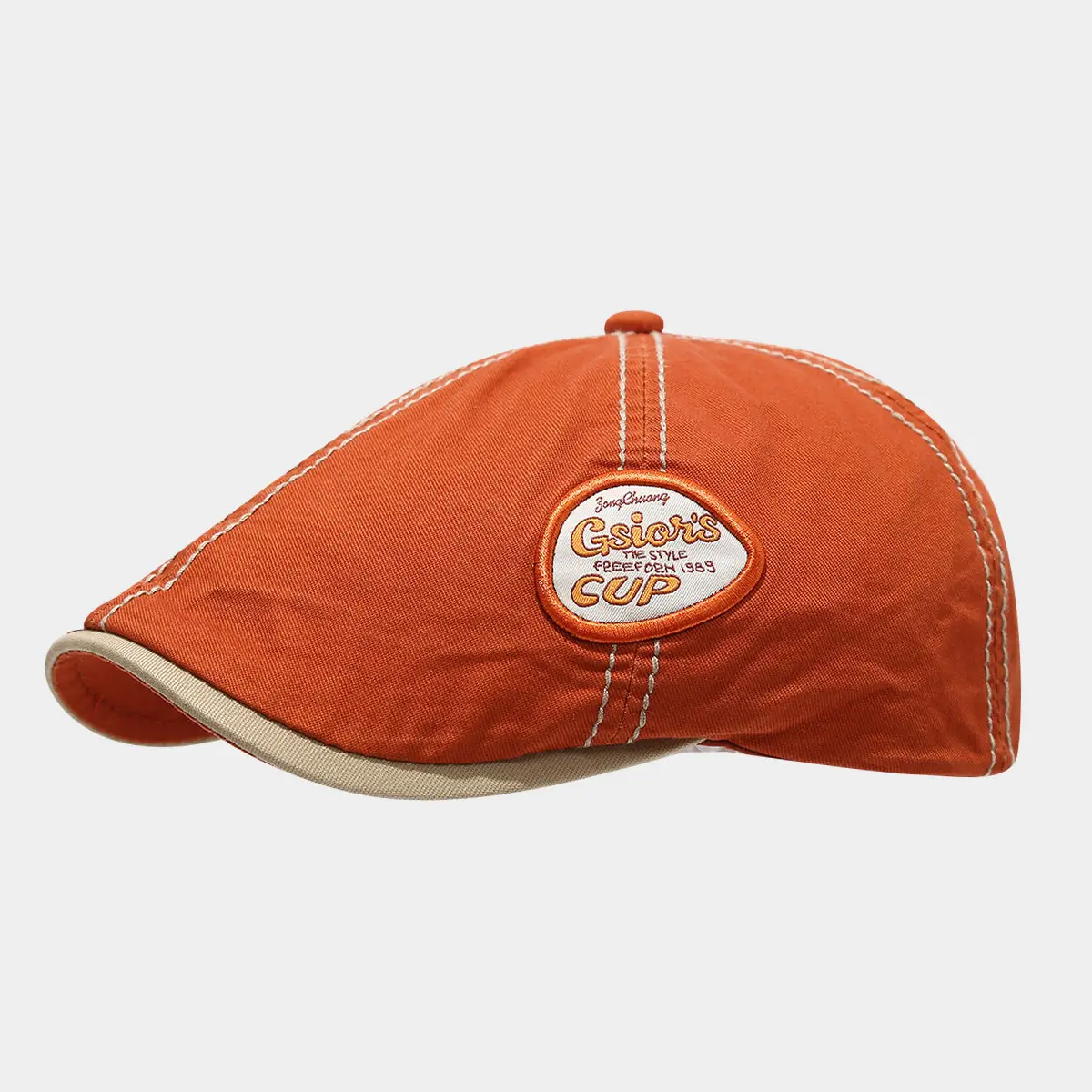 Men's Black British Retro Cap with Cup Logo - Image 7