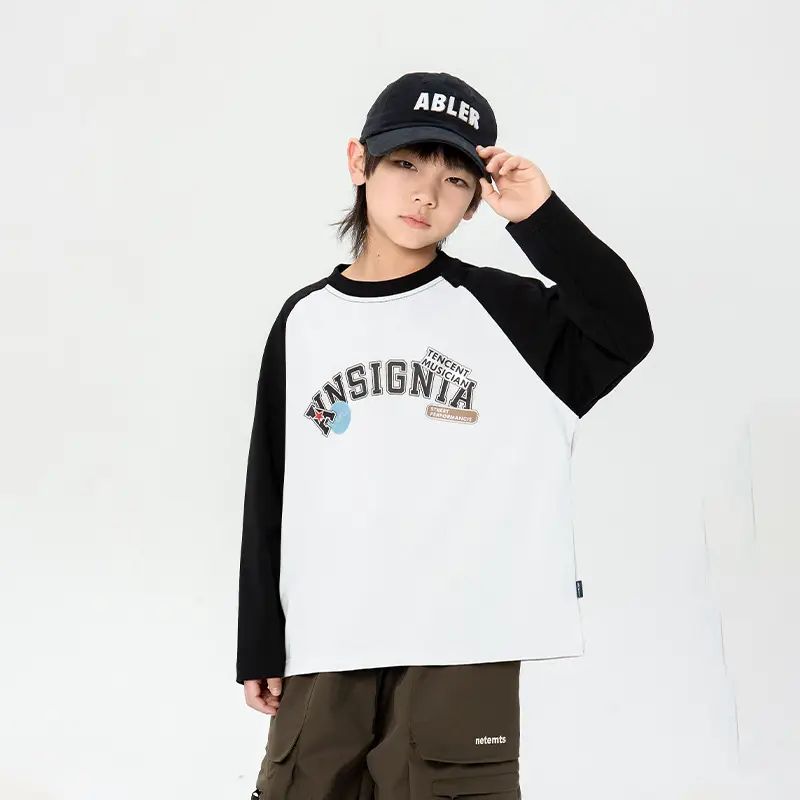 Japanese Boys T-Shirt 2025 Raglan Long Sleeve Casual Top - Image 3